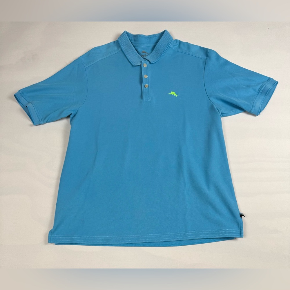 Tommy Bahama Contrast Stitch Emfielder 2.0 Polo Blue Men’s Large